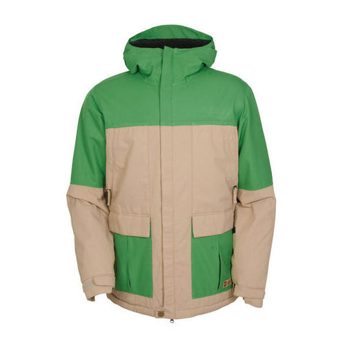 686 AUTHENTIC INSIDER INSULATED SNOWBOARD JACKET 2016 GREEN COLORBLOCK
