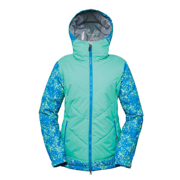 686 AUTHENTIC RHYTHM WOMEN'S SNOWBOARD JACKET 2015 IN BLUE FLORAL CAMO